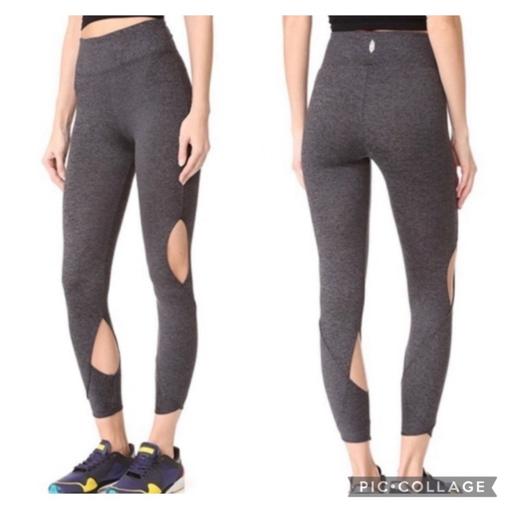 EUC Free People Movement Halo 7/8 Leggings in Heathered Gray | Size Med
